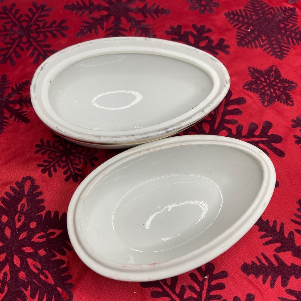 VTG Avon Butterfly Floral Egg Oval 22 K Gold Trimmed Trinket Dish 1974 Easter - Picture 4 of 6